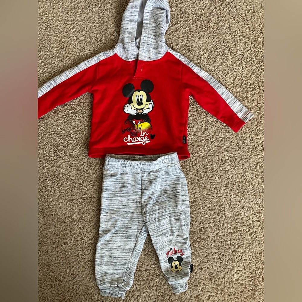 Toddler boy sweatshirt / pant - Mickey Mouse sweatshirt combo 6-9m